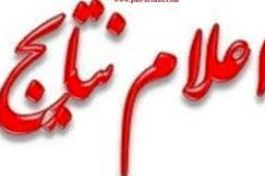 زمان اعلام‌نتایح